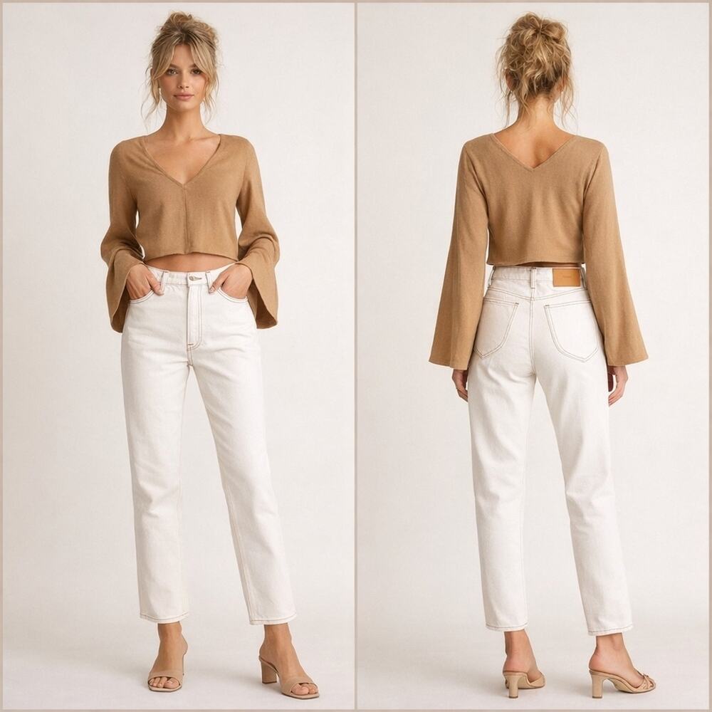 FRAME Le Italien Straight Blanc High Rise Jeans 29 Made Italy Rigid    J1771